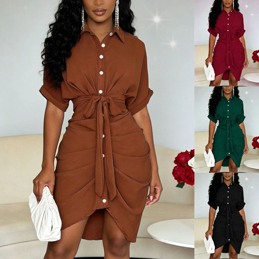 Monalisse™ Hemdblusenkleid Mit Taillengürtel