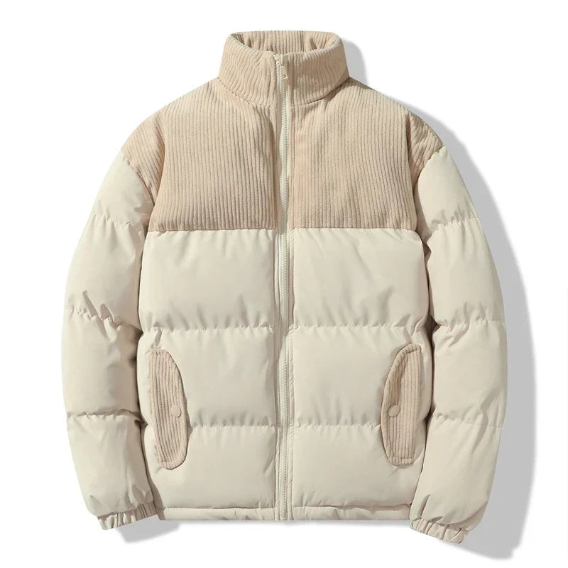 Unisex-Steppjacke mit Korddetails - Aiden
