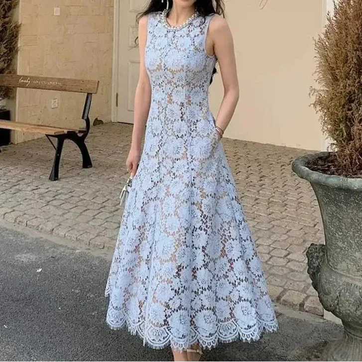 Elorien™ Kleid Mit Zarter Spitze und Fließender Passform
