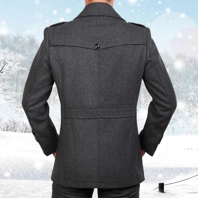 Arthur™ Premium-Wollmantel aus Walkwolle mit innerem Stehkragen und Reißverschluss