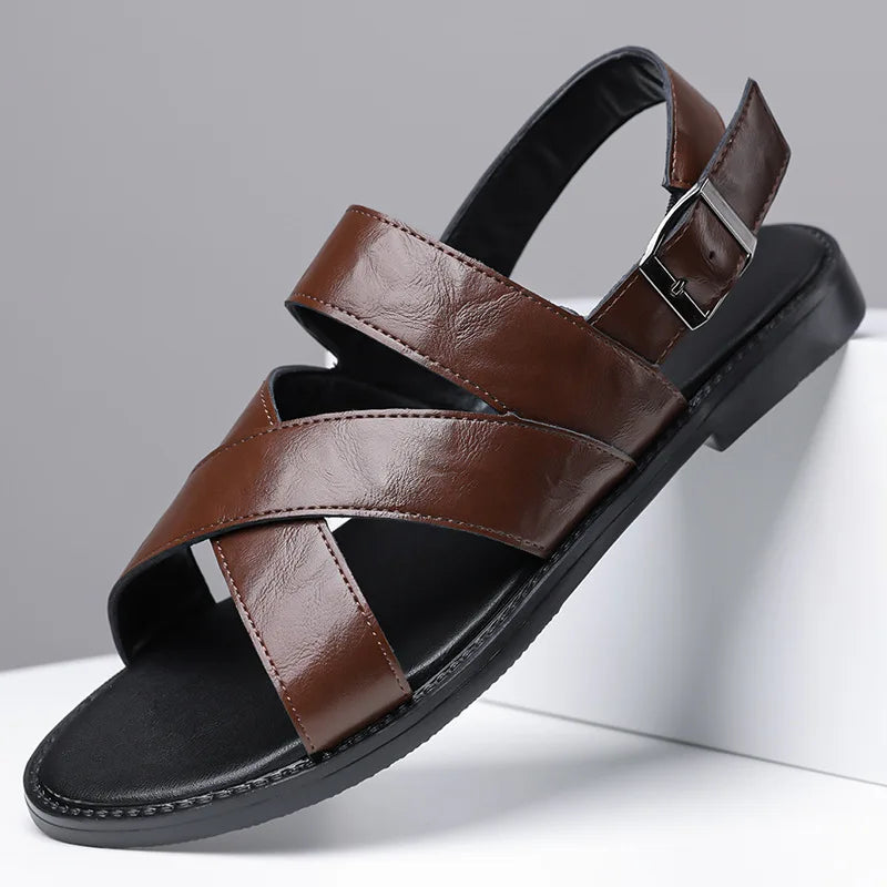 Max | Klassische Ledersandalen Herren Chic