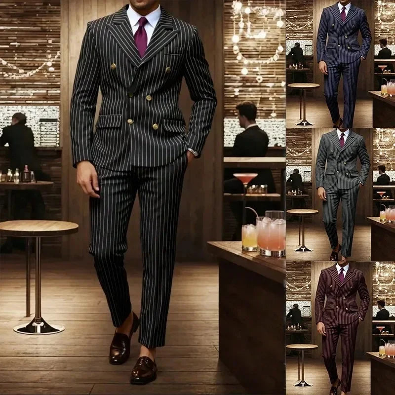 Maßgeschneiderter Monarch™-Anzug mit Kreidestreifen im Premium-Business-Stil