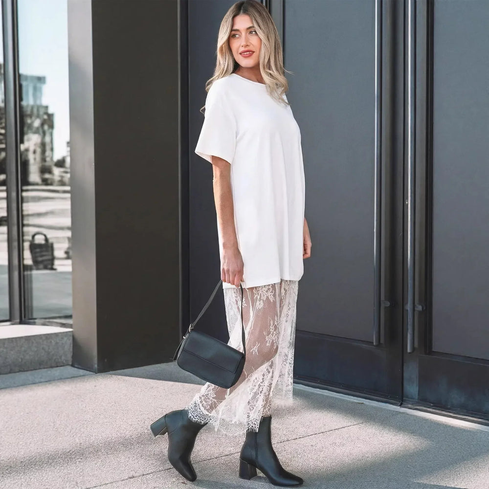 Lorient™ Maxikleid mit Transparentem Spitzenrock