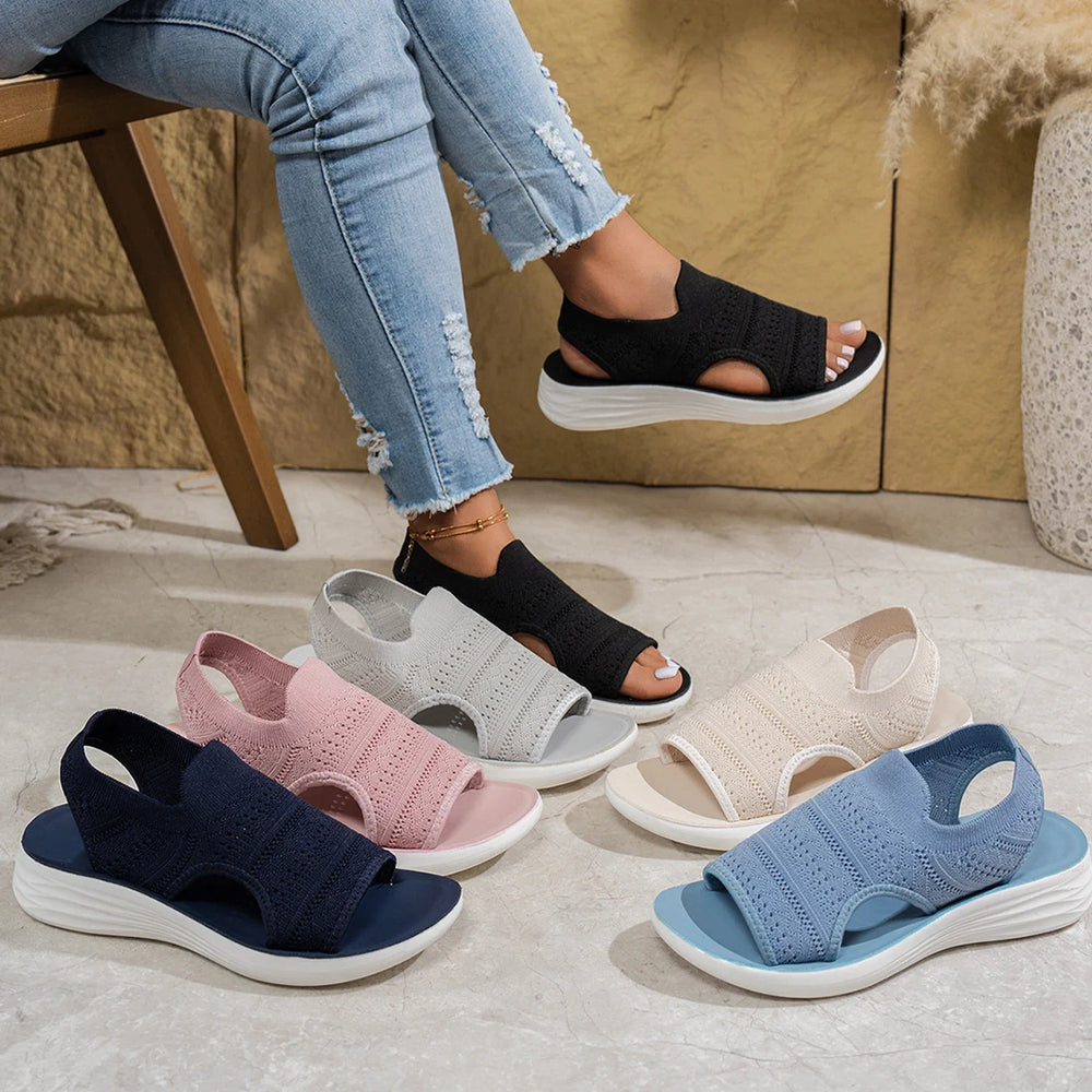 Nuvia™ Plateau-Sandalen Mit Ajour-Obermaterial Und Seitlicher Öffnung