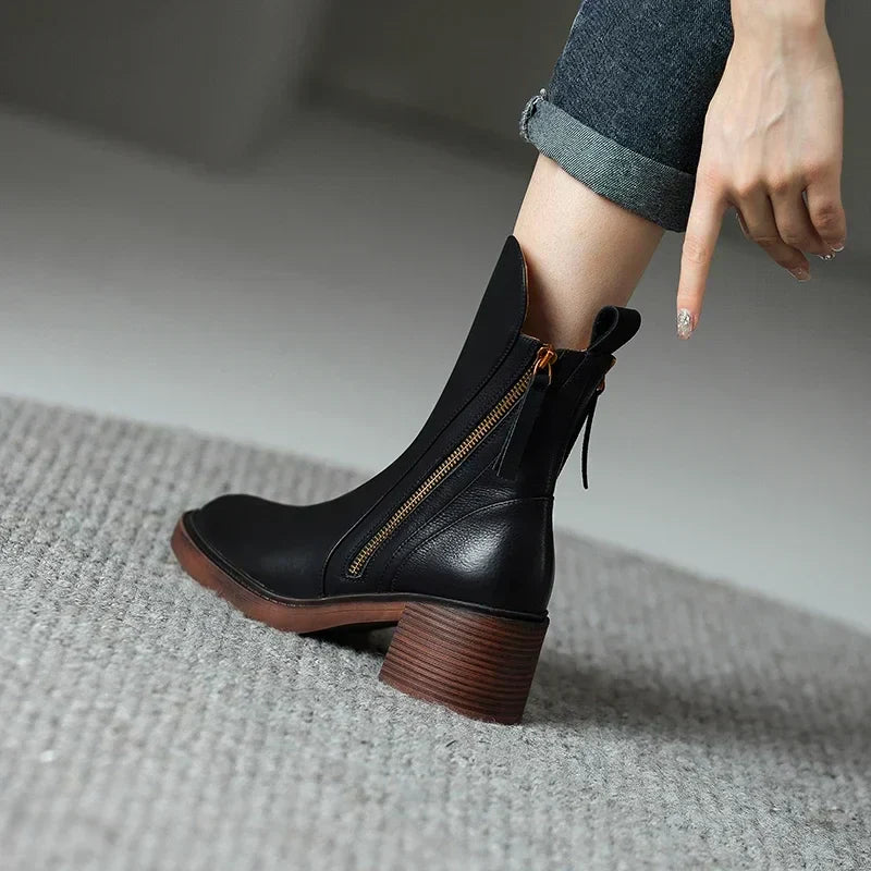 Damenstiefel aus Leder