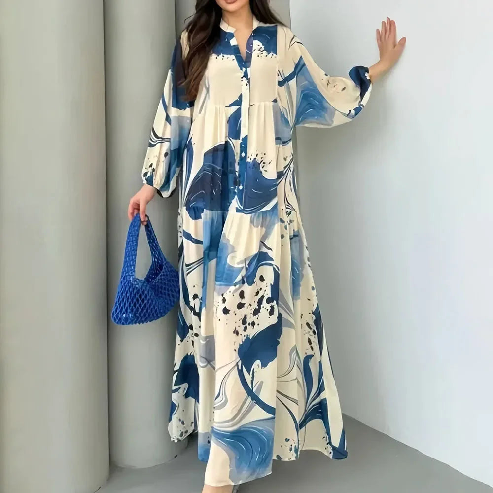 Yumi™ Maxikleid aus Premium-Viskose mit Knopfleiste Vorne