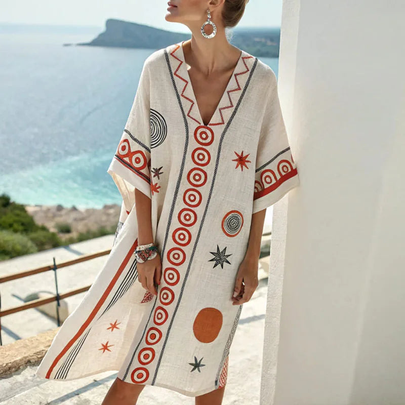Emma | Damen Seiden Strandkleid – Seidiges Strandkleid Elegant Sommer 2026