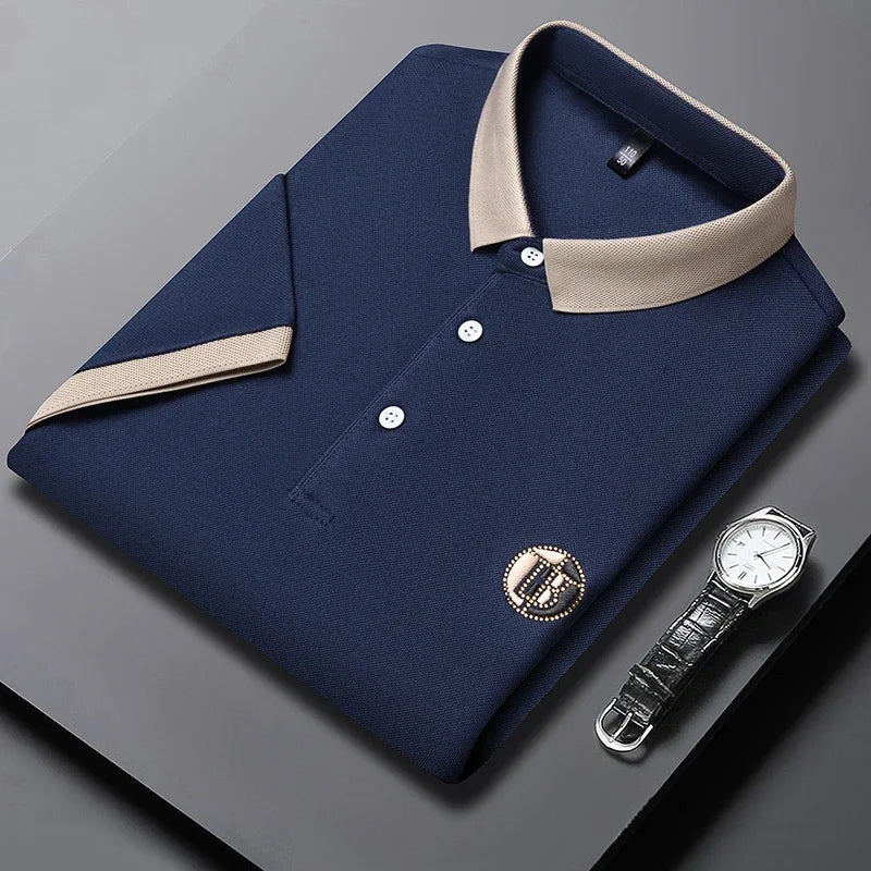 Angan – Elegantes Zweifarbiges Polohemd