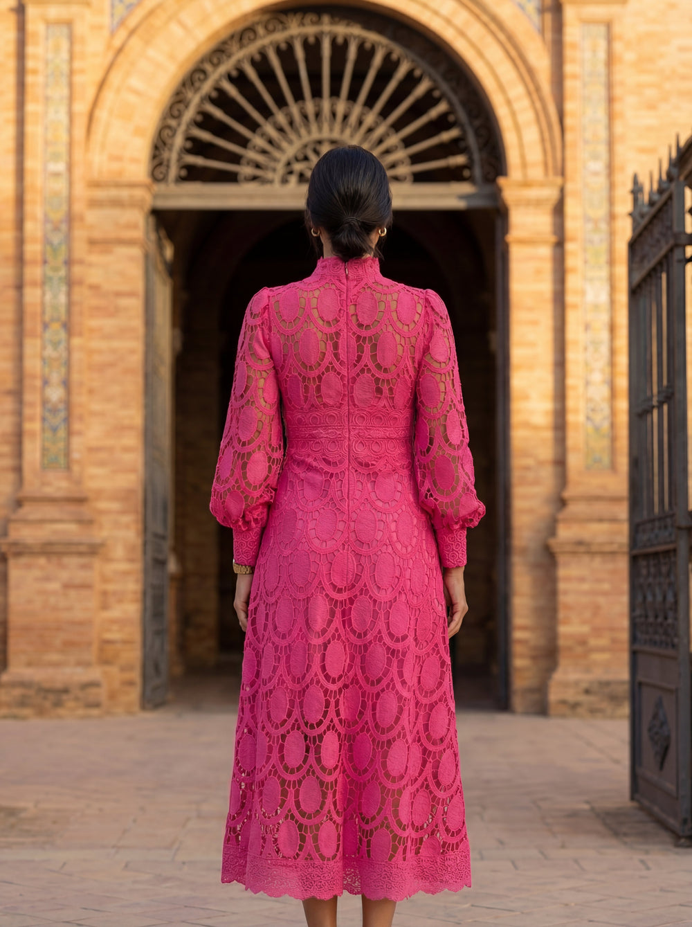 Maelle - Elegantes Langarm Kleid Aus Spitze