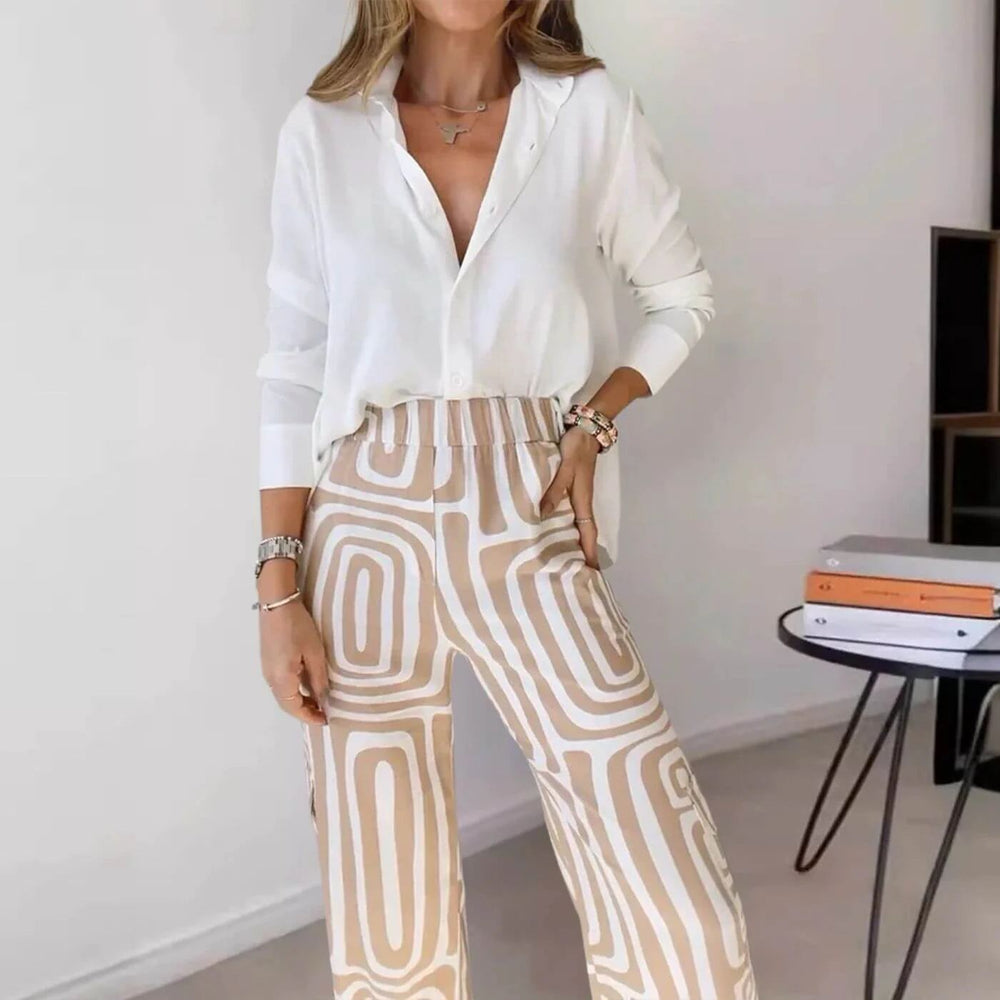 Clara | Stilvolles Blusen-Hosen-Set für Damen