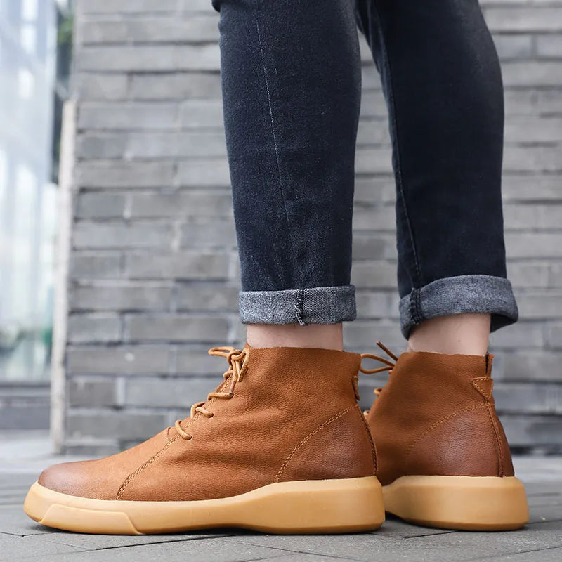 Avishai – Lederstiefel Mit Schnürung