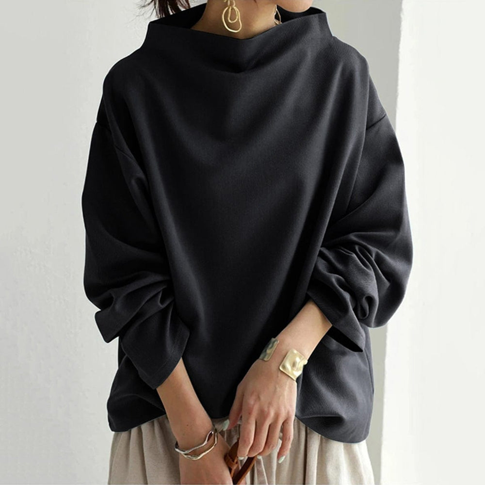 Jacqueline | Damen High-Neck Langarmshirt