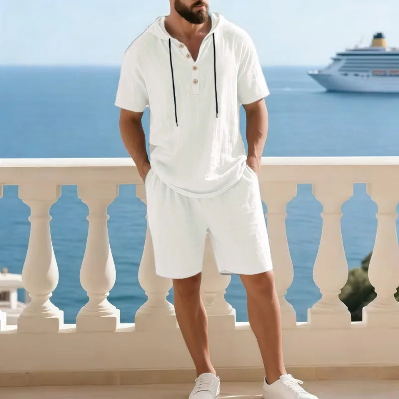 Portofino Coast™ Set Aus Baumwoll-Leinen Mit Moderner Kapuzenshirt