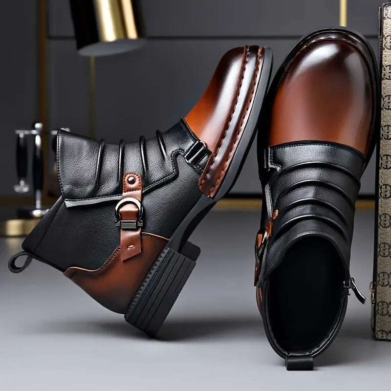 Dallas™ Premium-Lederstiefelette mit verstellbarer Seitenschnalle