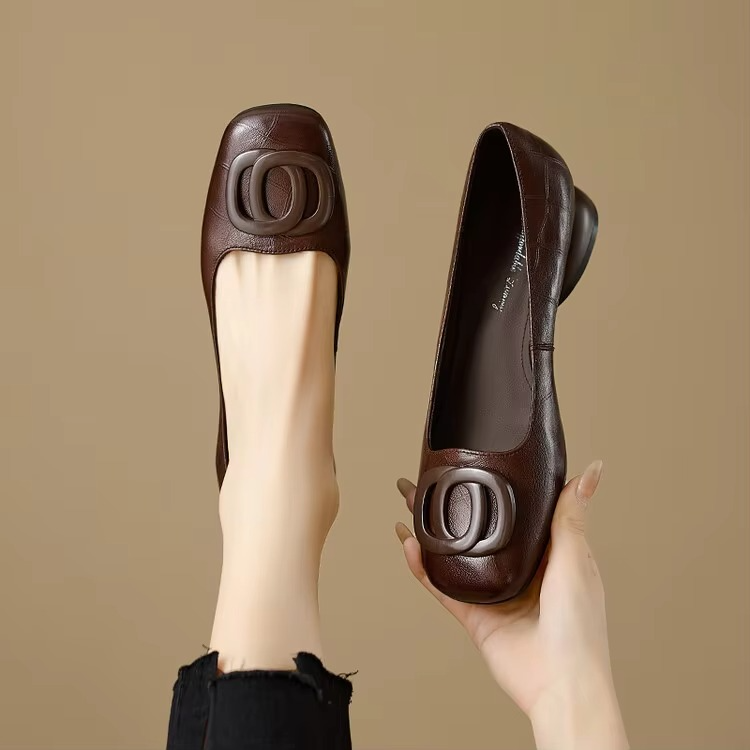 Danique – Ballerinas Mit Eckiger Spitze Und Schnalle
