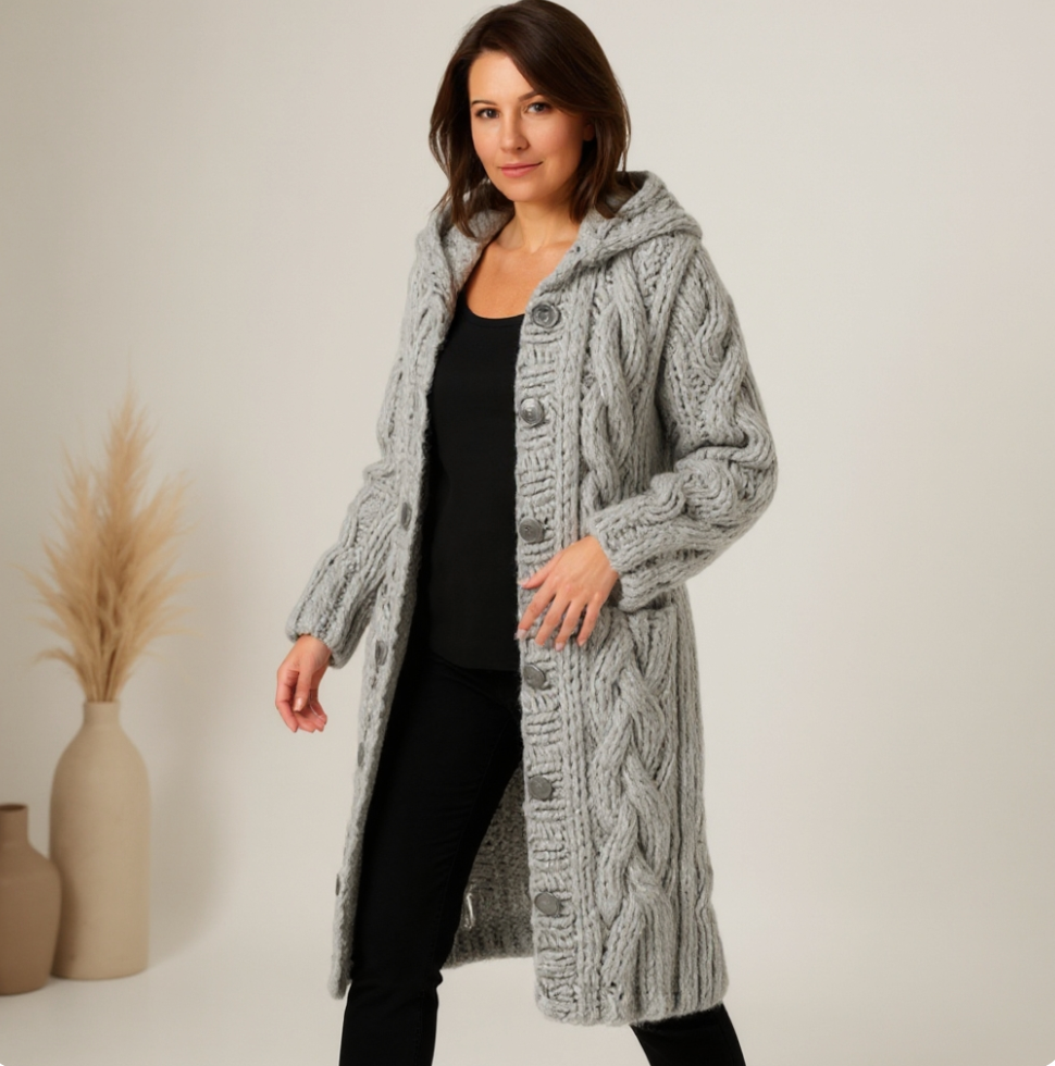 Mia | Stilvoller Damen Strickmantel zeitlos klassisch