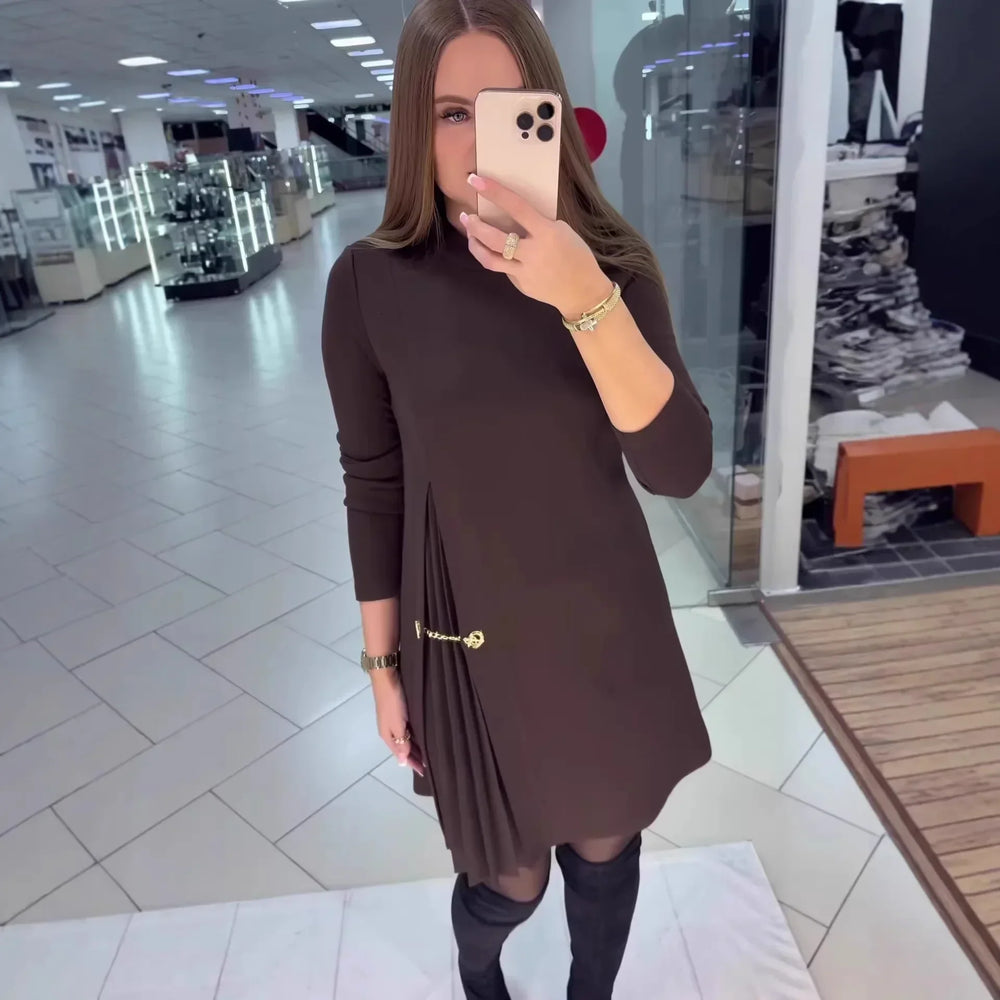 Genua™ Kleid mit skulpturalem Plissee-Cut-out