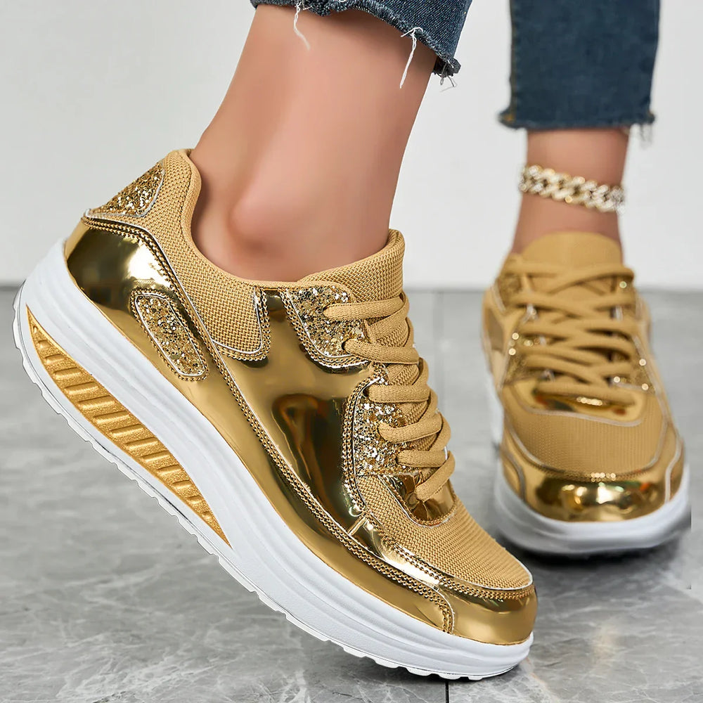 Damen Orthopädische Sneakers mit Schnürsenkeln