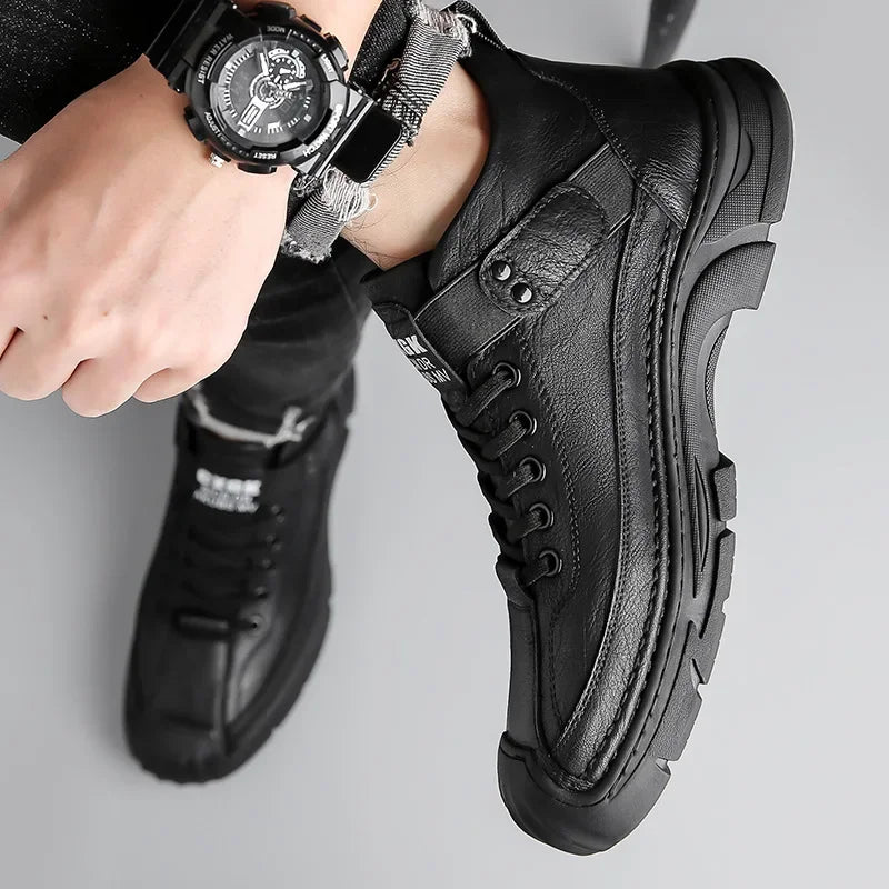 Andes™ Premium-Ledersneaker mit Verstellbarem Seitenverschluss