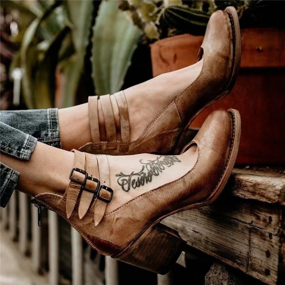 Damen Stiefeletten Blockabsatz