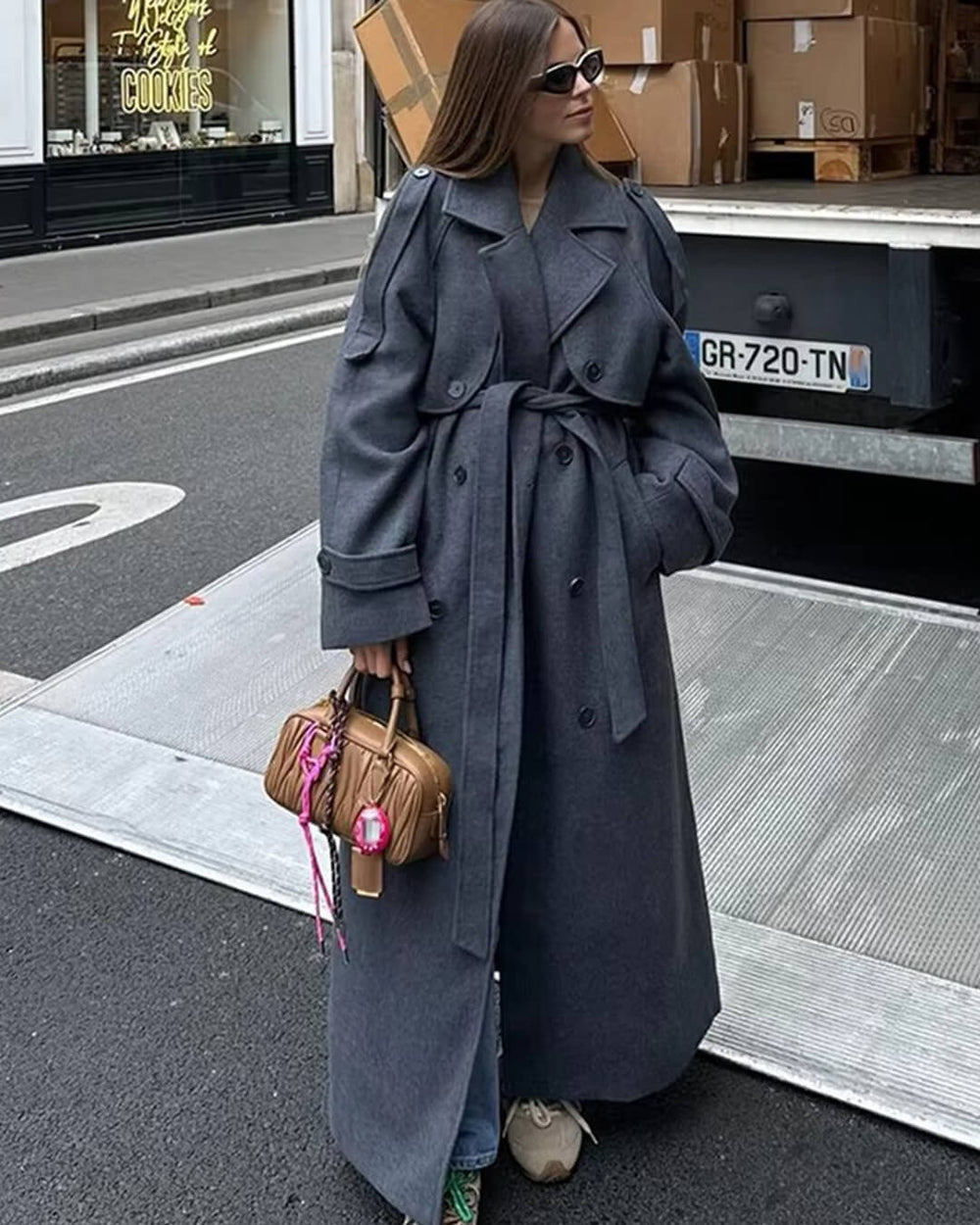 Sandra | Damen Stilvoller und Vielseitiger Wollmantel