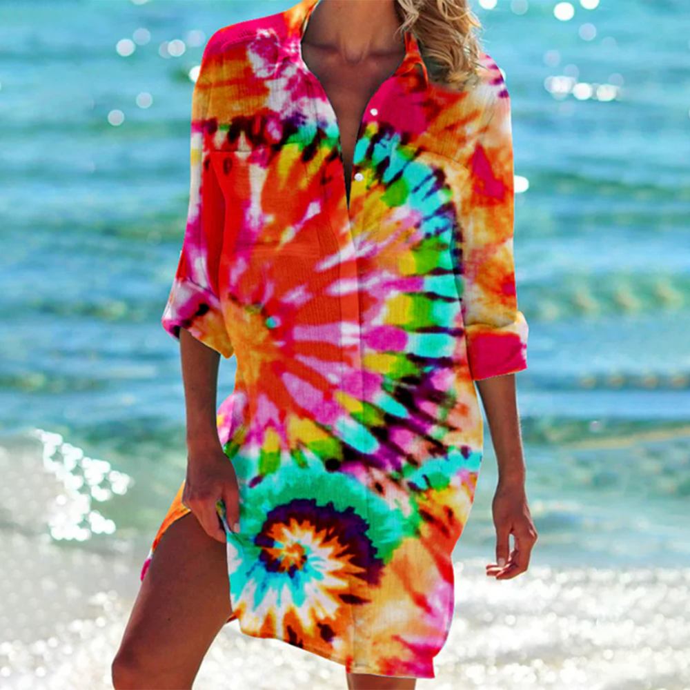 Sommer Shirt Damen | Tie-Dye Print & Lässig