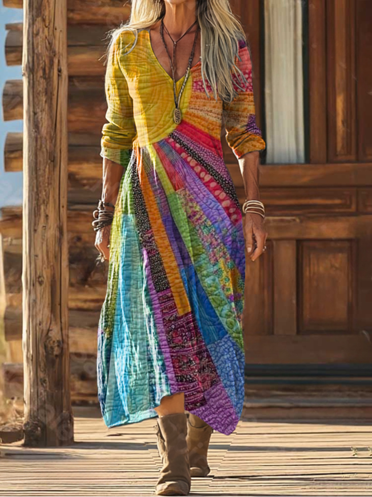 Sommerkleid Damen | Boho & Buntes Patchwork