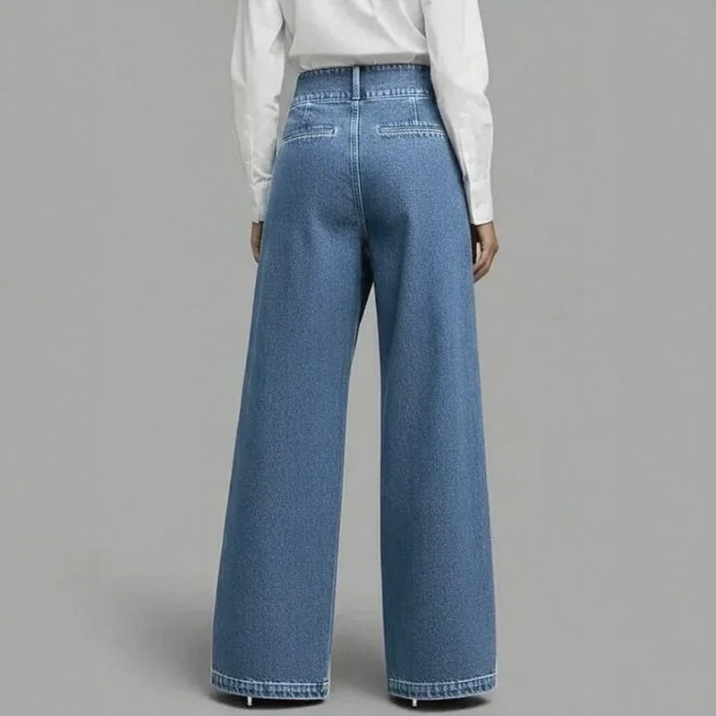 Anya™ Jeans mit Wickeleffekt und asymmetrischer Frontüberlappung