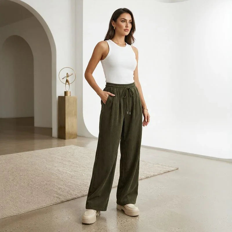 Sara™ Weite Hose aus Premium-Strick mit Struktur