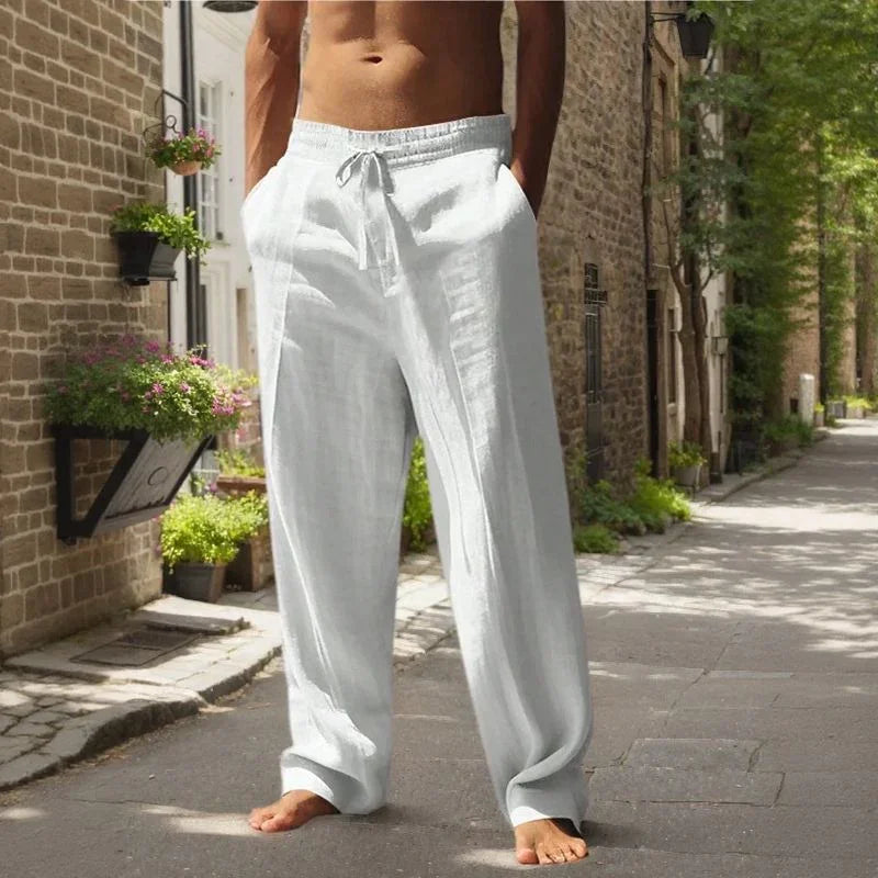 Oliver™ Baumwoll-Leinen-Hose mit elastischem Bund & verstellbarem Kordelzug