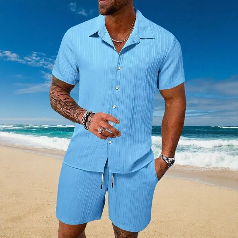 Gael™ Eisseide-Set mit Kurzarmhemd und verstellbaren Shorts