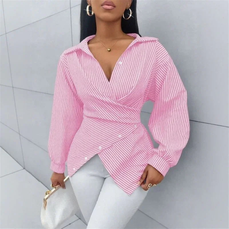 Zoe™ Wickelbluse aus Premium-Viskose mit Bindeband am Rücken