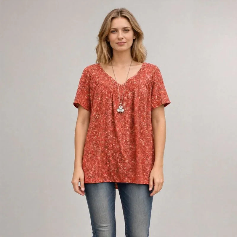 Lisboa™ Bluse aus Premium-Viskose mit V-Ausschnitt