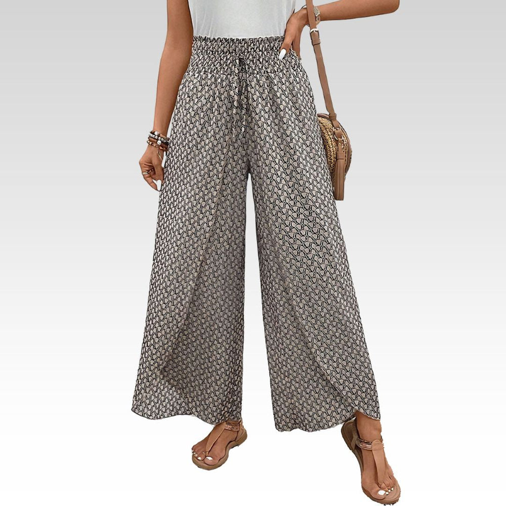 Lizzy | Hose mit weitem Bein und Geometrie-Druck