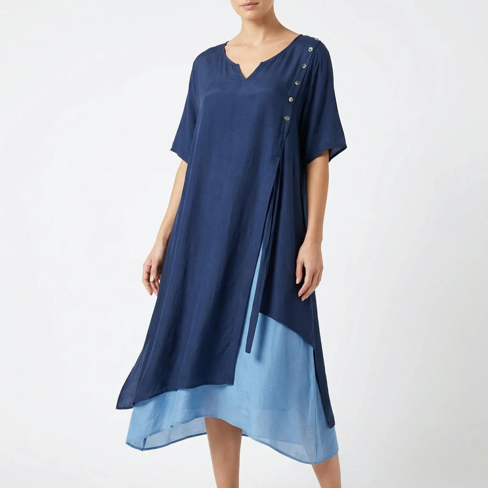 Premium Viskose Miami™ Kleid mit Stilvollem Seitenschlitz