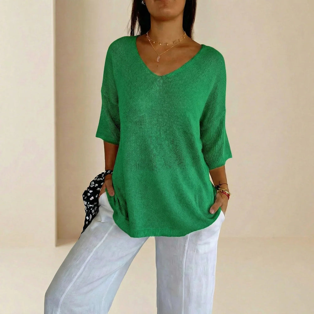 Carmim™ Bluse aus weichem Strick mit strukturierter Masche