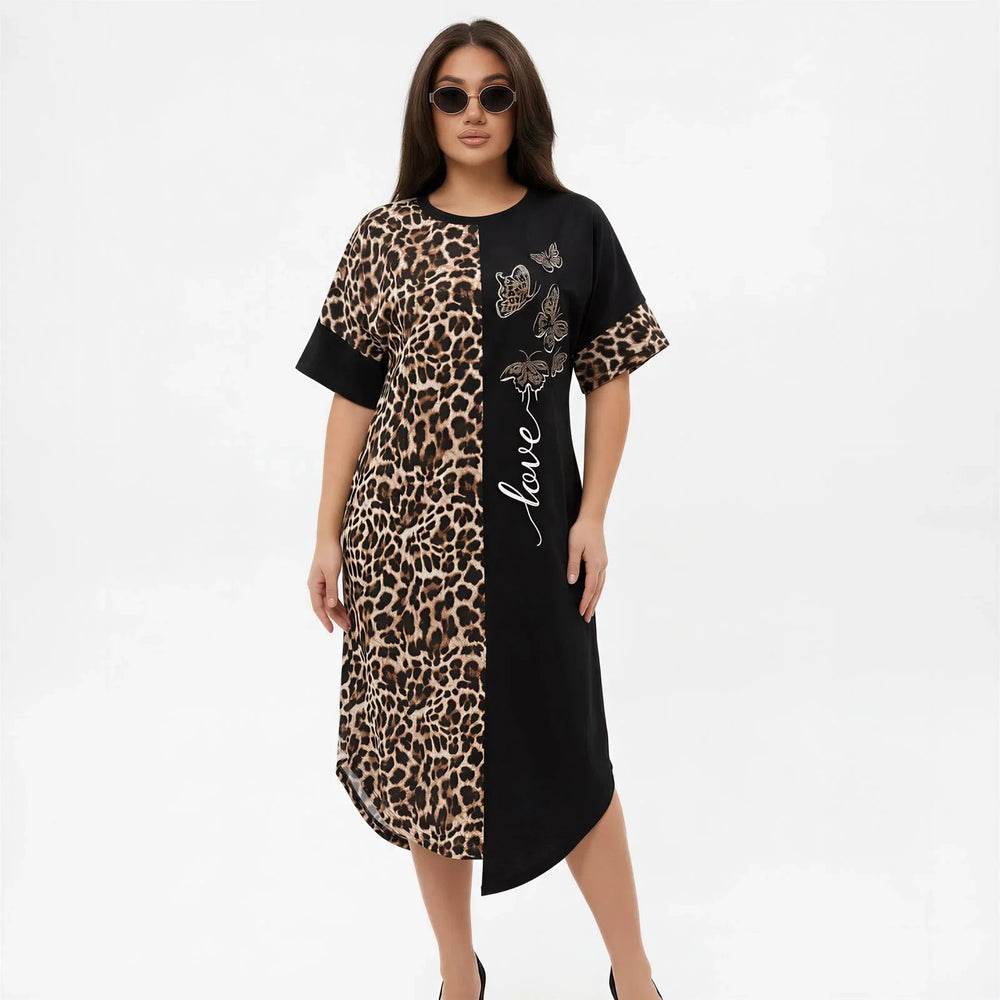 Lille™ Kleid aus leichter Viskose mit Animal-Print-Details