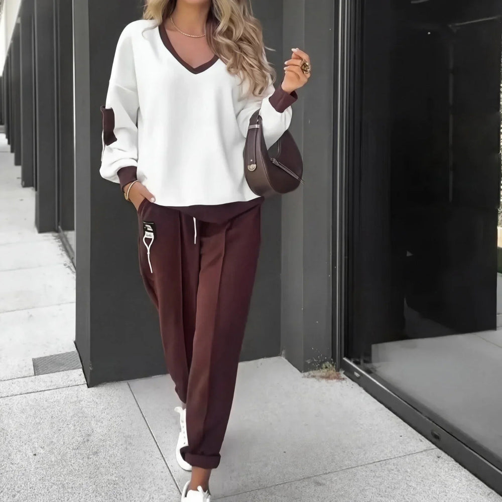 Havanna™ Set mit V-Ausschnitt-Bluse und modernem Look
