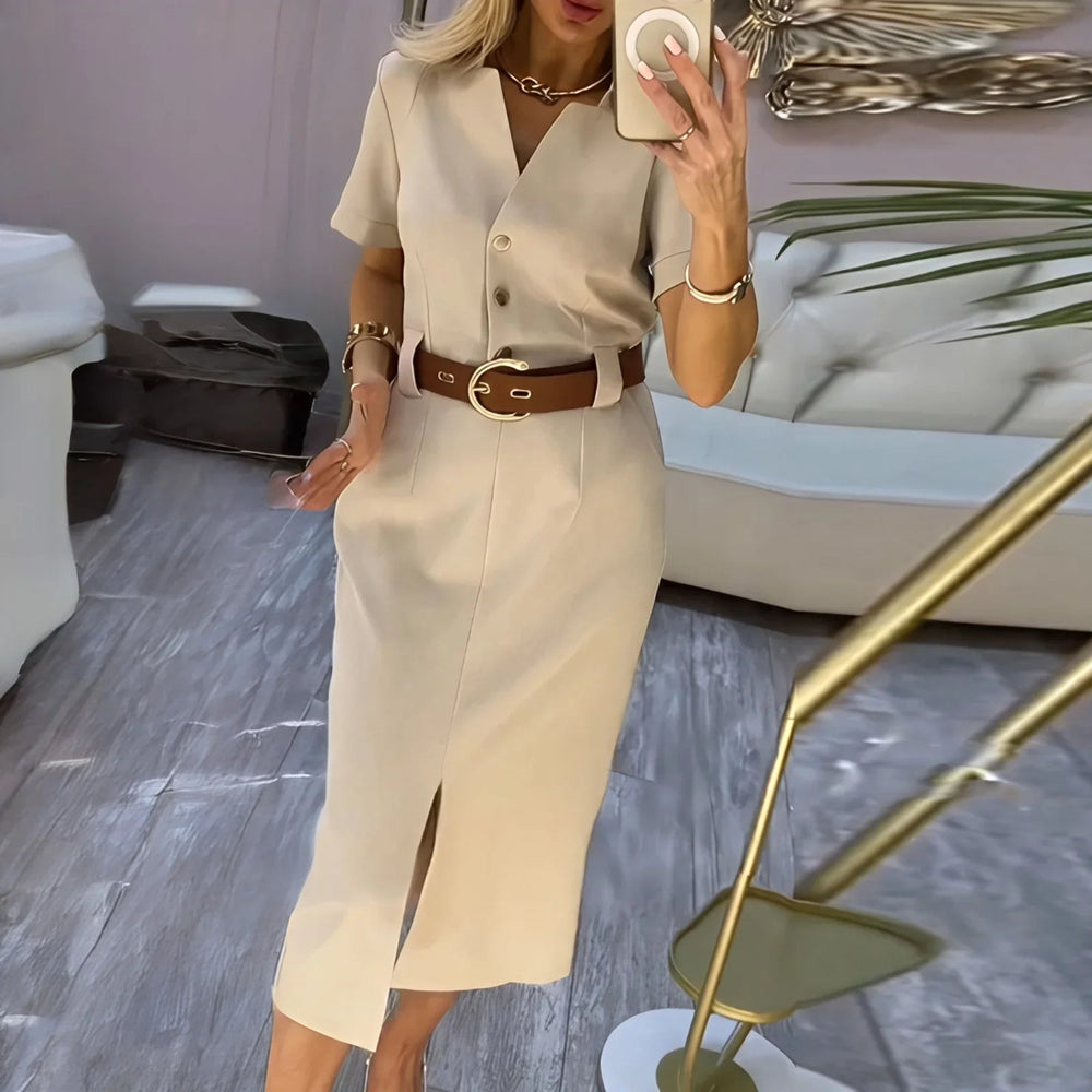 Maite™ Midi-Hemdkleid mit elegantem Frontschlitz