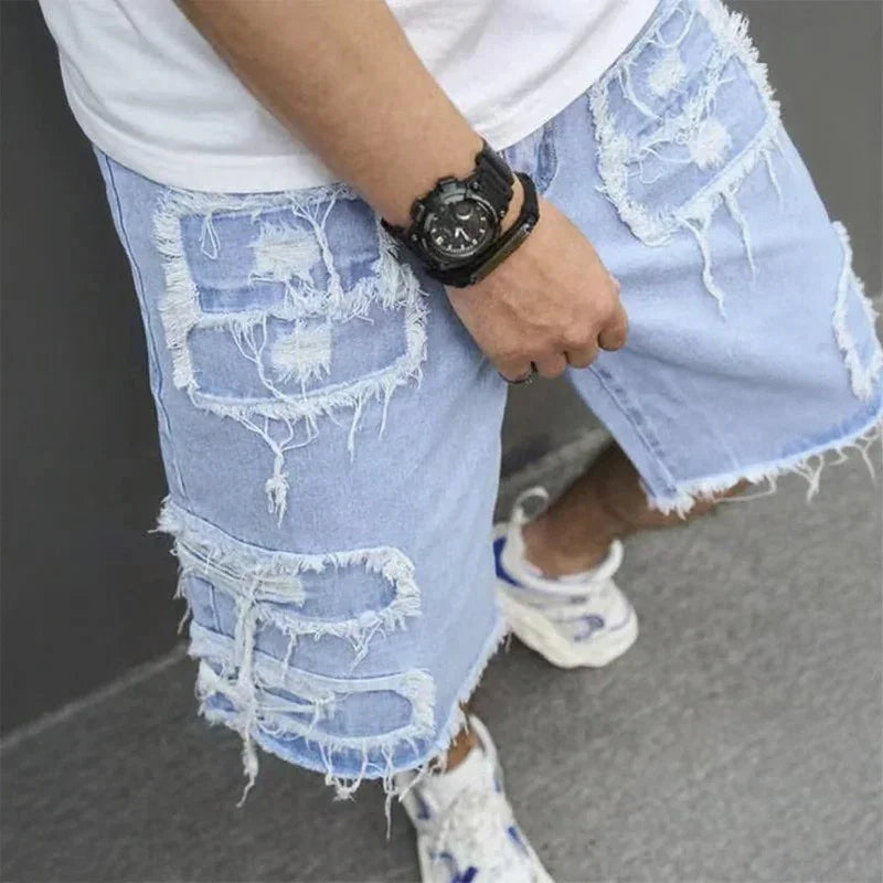 Denver™ Jeans-Shorts mit modernen Rissen und lässigem Stil