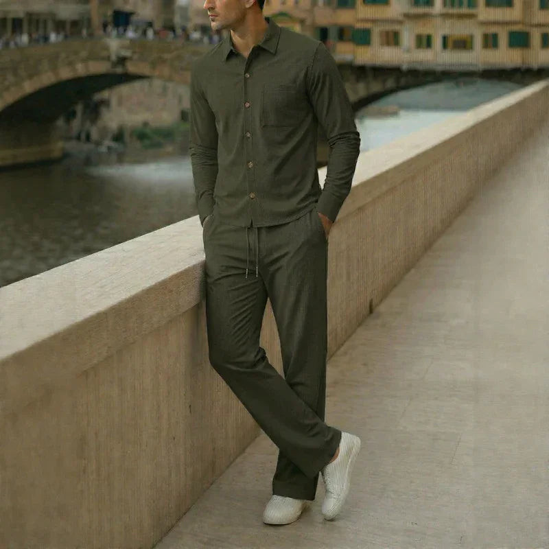 Monte Carlo™ Set mit leichter Textur und Hose mit verstellbarem elastischem Bund