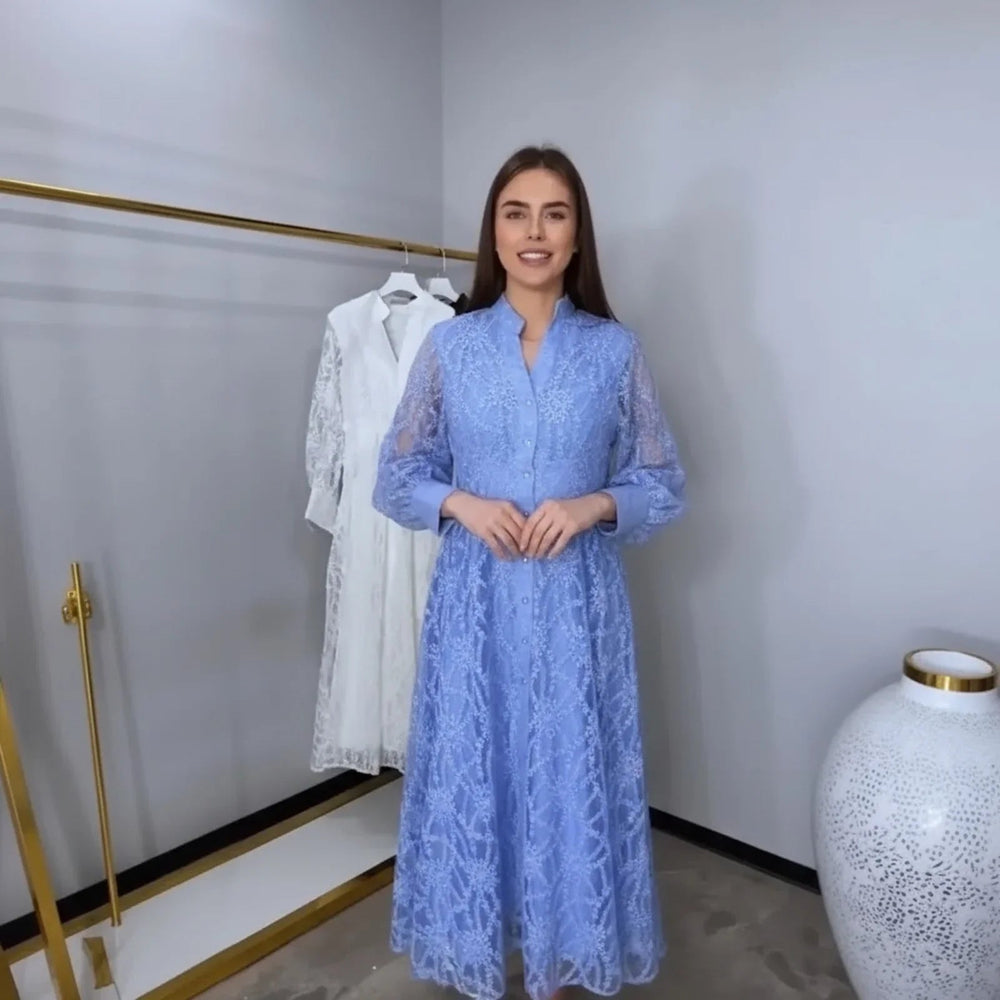 Imperial™ Spitzenkleid mit Puffärmeln
