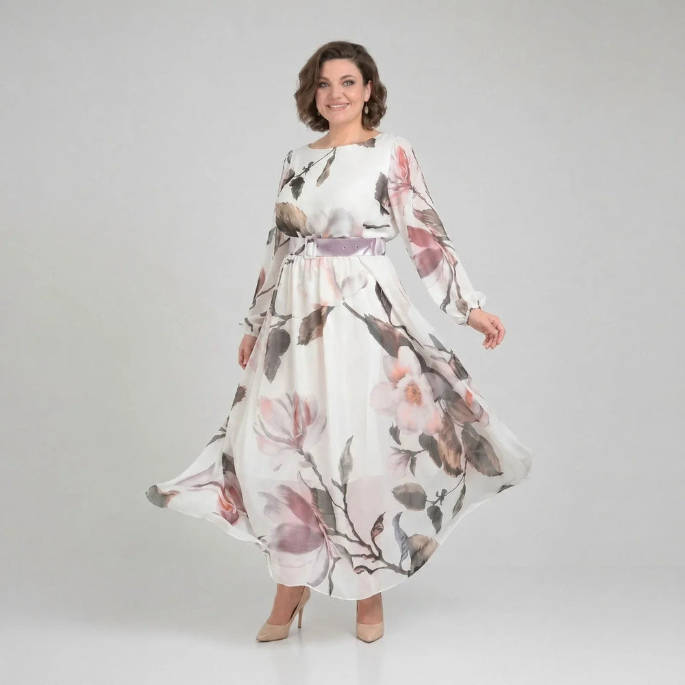 Manuela™ Kleid mit definierter Taille und U Boot Ausschnitt
