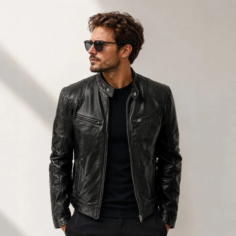 Yakuza™ Jacke aus Premium Leder mit Minimalistischem, Zeitlosem Design