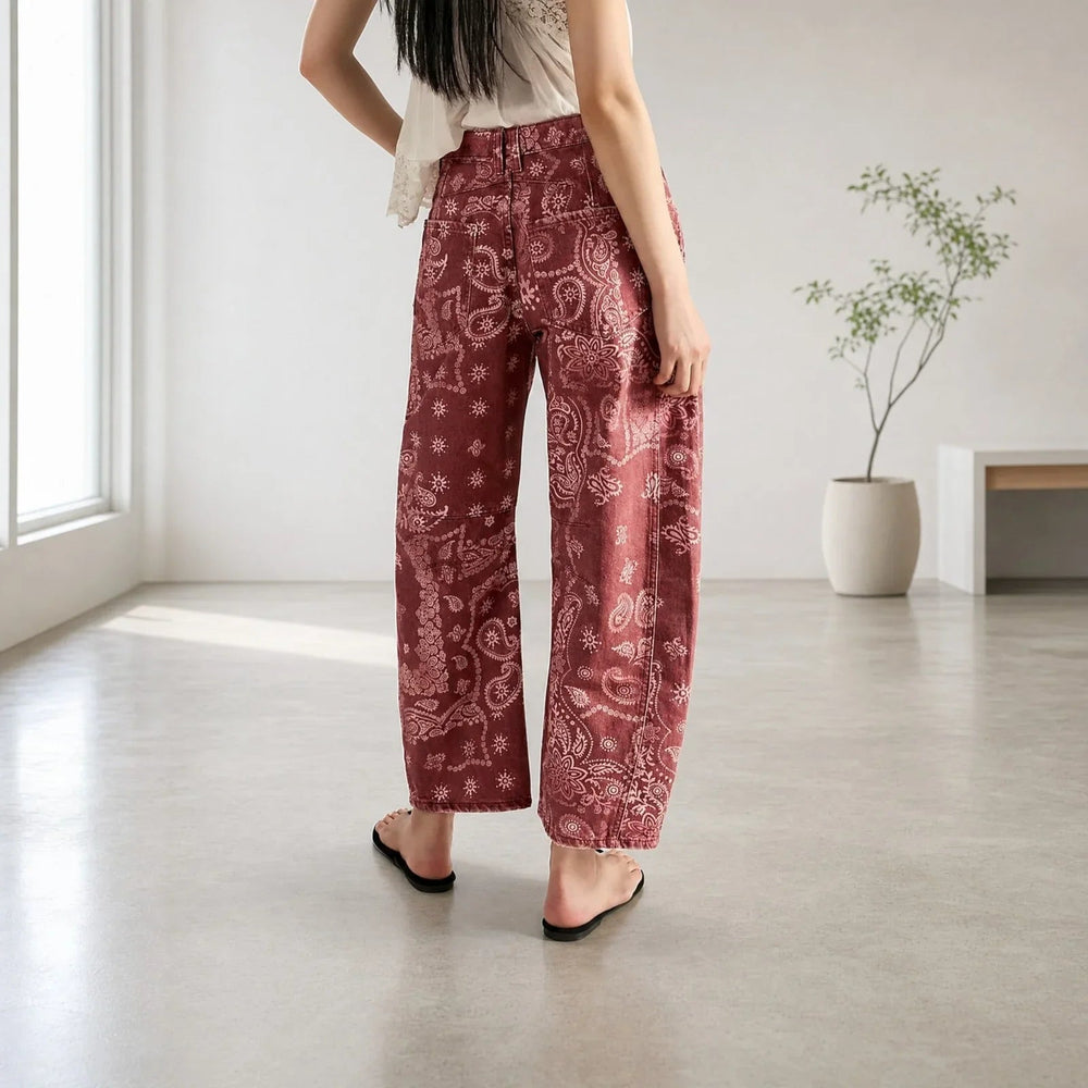 Alvida™ Hose mit Blumenmuster und weitem Fall