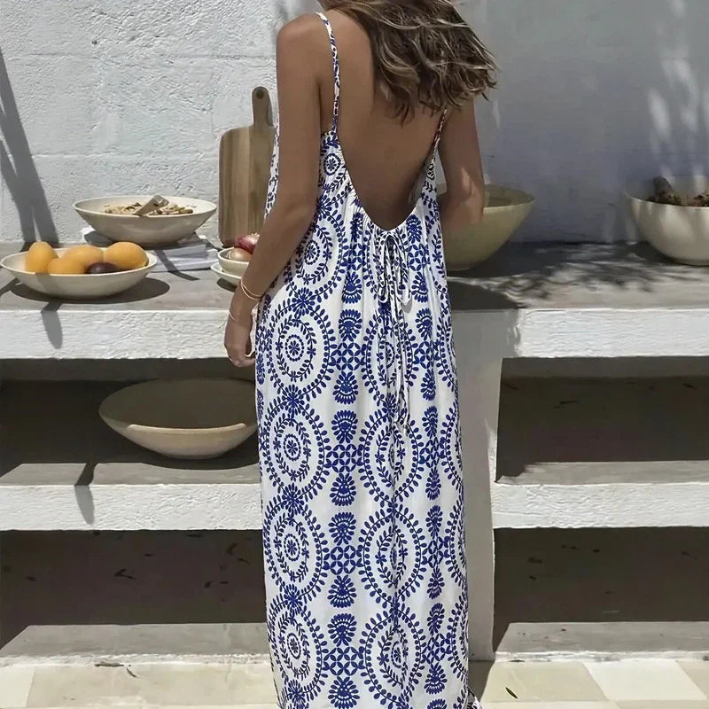 Monet™ Kleid mit Ausdrucksstarken Prints und Offenem Rücken
