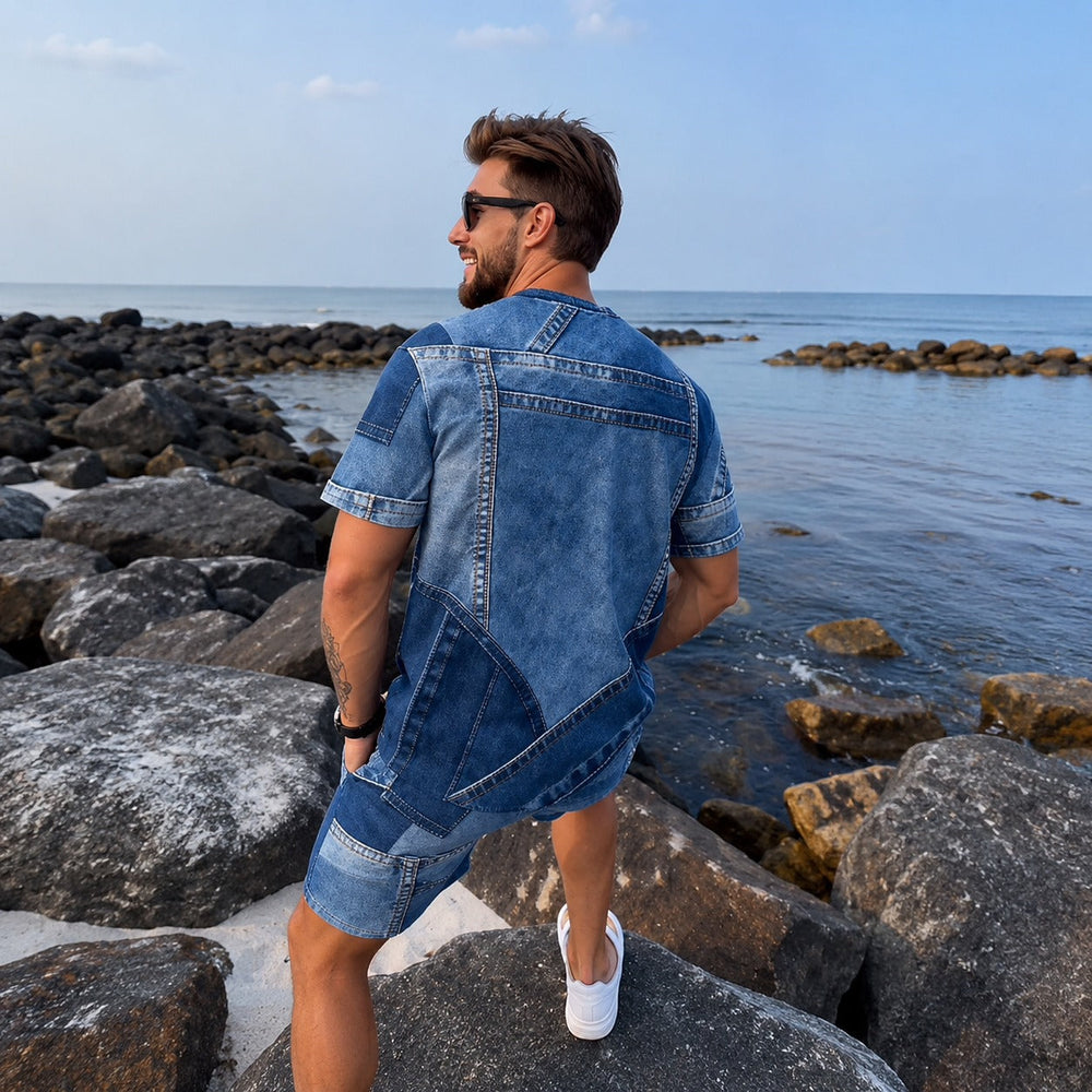Dominic™ Set mit Denim-Effekt