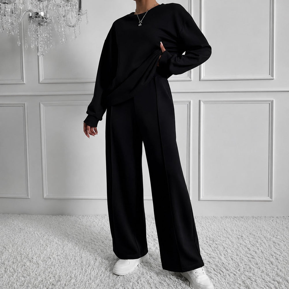 Estelle™ Premium-Sweatshirt-Set mit Palazzo-Hose