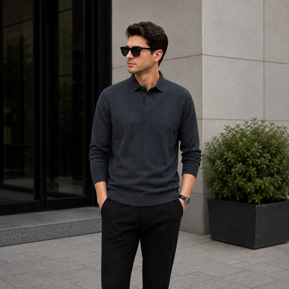 Lyon™ Premium-Strickpullover mit Integriertem Polokragen