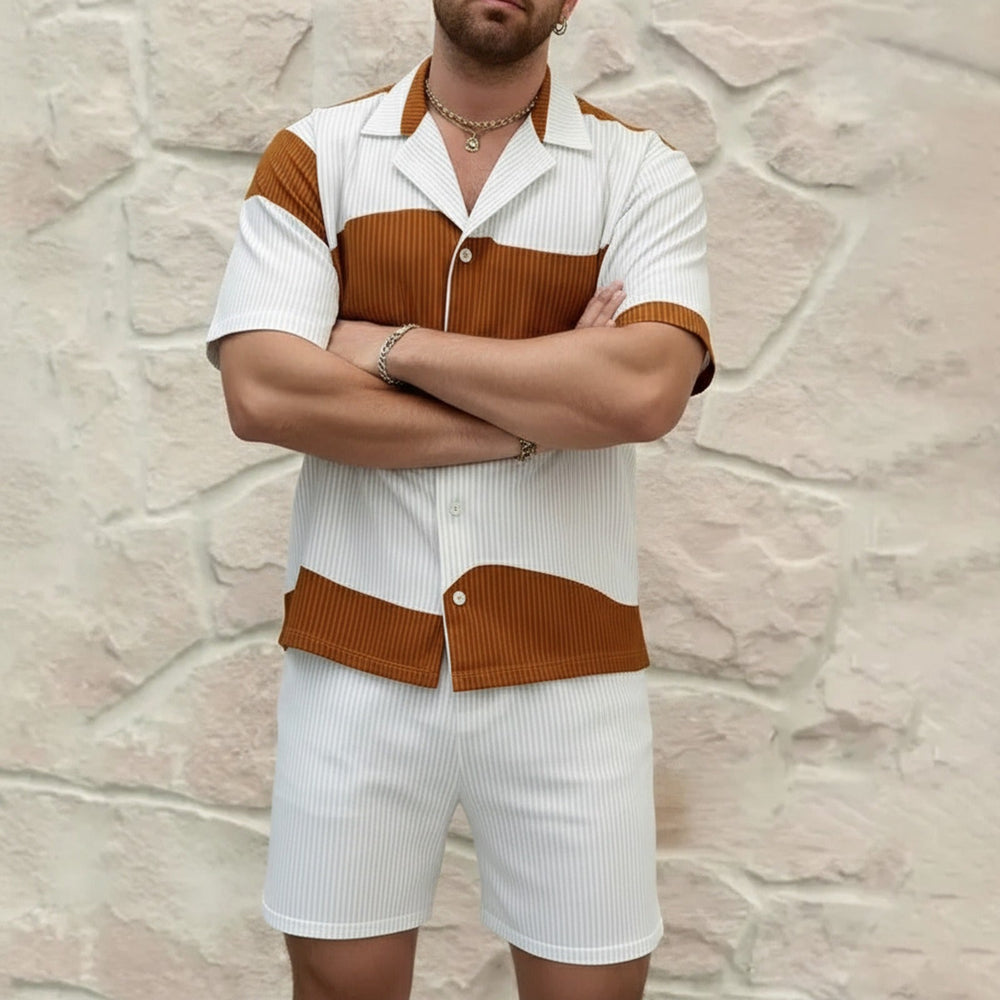 Wilhelm™ Set aus Strukturstrick mit Zweifarbigem Design